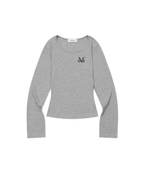 MUCENT(ムセント)の「チャティスリムフィットラウンドネックTシャツ(6カラー)(Tシャツ/カットソー・レディース・グレー/ブラウン/ブラック/ホワイト/チャコールグレー/Beige・FREE)」の4枚目の写真