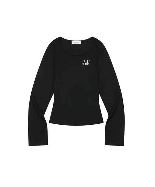 MUCENT(ムセント)の「チャティスリムフィットラウンドネックTシャツ(6カラー)(Tシャツ/カットソー・レディース・グレー/ブラウン/ブラック/ホワイト/チャコールグレー/Beige・FREE)」の1枚目の写真
