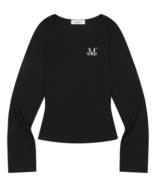MUCENT(ムセント)の「チャティスリムフィットラウンドネックTシャツ(6カラー)(Tシャツ/カットソー・レディース・グレー/ブラウン/ブラック/ホワイト/チャコールグレー/Beige・FREE)」の10枚目の写真