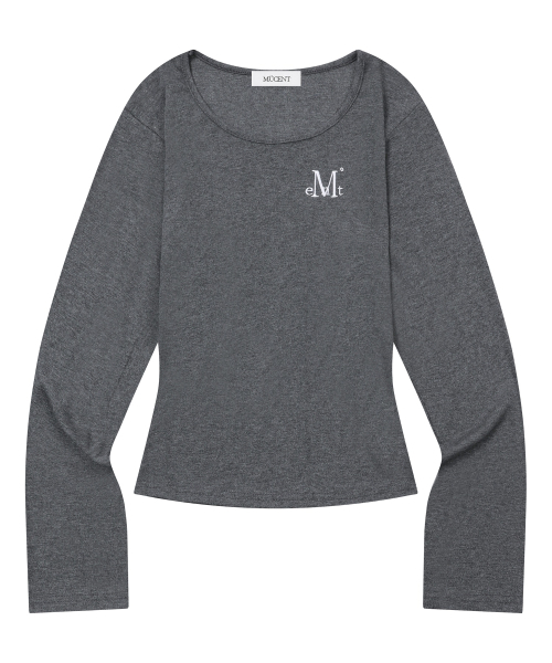 MUCENT(ムセント)の「チャティスリムフィットラウンドネックTシャツ(6カラー)(Tシャツ/カットソー・レディース・グレー/ブラウン/ブラック/ホワイト/チャコールグレー/Beige・FREE)」の14枚目の写真