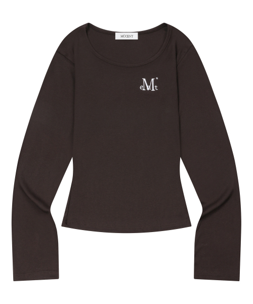 MUCENT(ムセント)の「チャティスリムフィットラウンドネックTシャツ(6カラー)(Tシャツ/カットソー・レディース・グレー/ブラウン/ブラック/ホワイト/チャコールグレー/Beige・FREE)」の18枚目の写真
