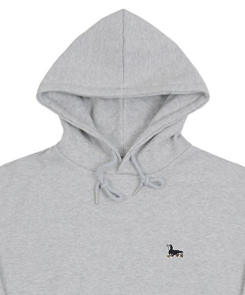 GRAVER（グレーバー）の「[UNISEX]イエローブーツパフィー刺繍フードティー_グレー（パーカー・レディース・グレー・MEDIUM/LARGE/SMALL）」の3枚目の写真