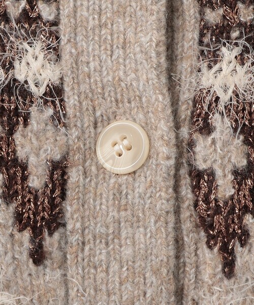 Afternoon Tea（アフタヌーンティー）の「ノルディックフェザーカーディガン（カーディガン/ボレロ・レディース・ベージュ/グレー・MEDIUM）」の7枚目の写真