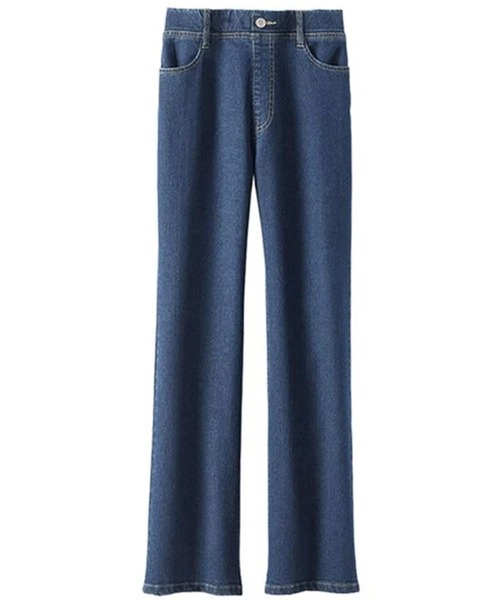 BELLUNA PLUS(ベルーナ)の「裏起毛セミフレアーデニムパンツ71丈(その他パンツ・レディース・インディゴブルー/ブラック/ライトブルー・SMALL/MEDIUM/LARGE/X-LARGE)」の10枚目の写真