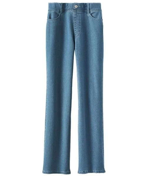 BELLUNA PLUS(ベルーナ)の「裏起毛セミフレアーデニムパンツ71丈(その他パンツ・レディース・インディゴブルー/ブラック/ライトブルー・SMALL/MEDIUM/LARGE/X-LARGE)」の9枚目の写真