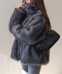 WEGO/2WAY スタンドネック フェイクファー ブルゾン コート