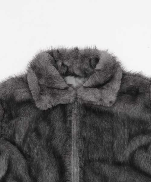 WEGO（ウィゴー）の「WEGO/【25年秋冬新作】2WAY スタンドネック フェイクファー ブルゾン コート（ブルゾン・レディース・ブラウン系その他/グレー系その他・FREE）」の21枚目の写真