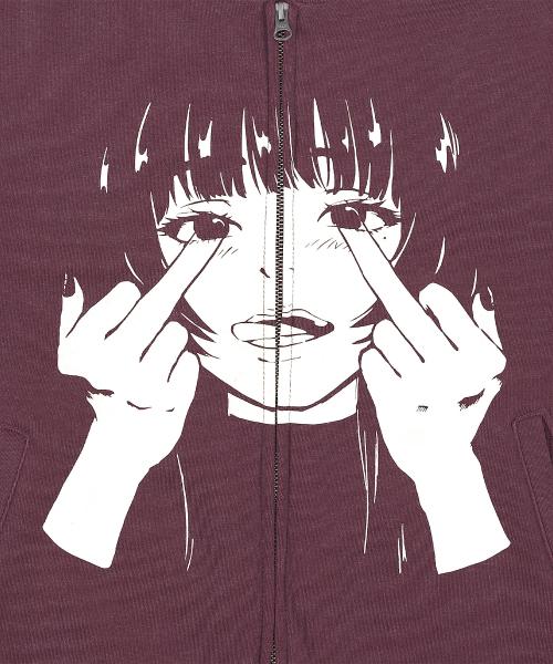 LAUGHER(ラファー)の「Kiko Hooded Zip-Up - Burgundy(パーカー・レディース・その他・FREE)」の3枚目の写真