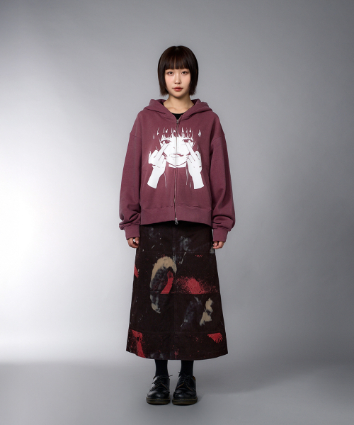 LAUGHER(ラファー)の「Kiko Hooded Zip-Up - Burgundy(パーカー・レディース・その他・FREE)」の8枚目の写真