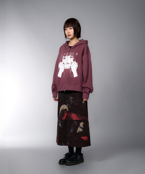 LAUGHER(ラファー)の「Kiko Hooded Zip-Up - Burgundy(パーカー・レディース・その他・FREE)」の9枚目の写真