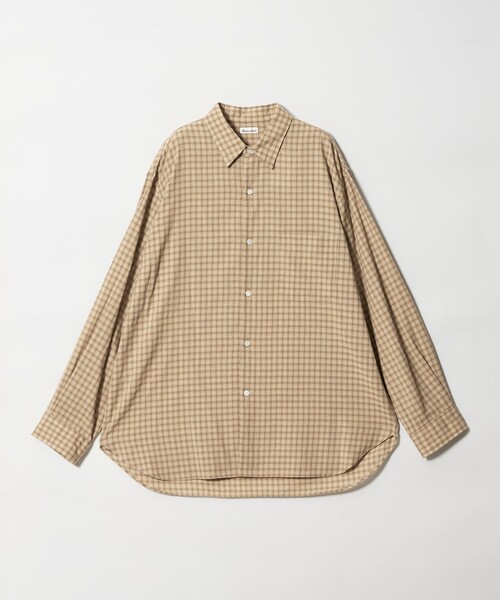 Steven Alan(スティーブンアラン)の「<Steven Alan> オーガニックコットン ドビー チェック レギュラーカラー シャツ LOOSE(シャツ/ブラウス・メンズ・オフホワイト/ベージュ/ダークブラウン・M/S/L/XL)」の3枚目の写真