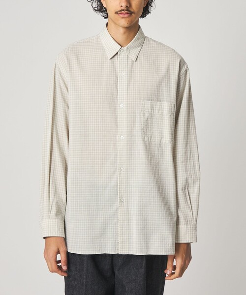 Steven Alan(スティーブンアラン)の「<Steven Alan> オーガニックコットン ドビー チェック レギュラーカラー シャツ LOOSE(シャツ/ブラウス・メンズ・オフホワイト/ベージュ/ダークブラウン・M/S/L/XL)」の12枚目の写真