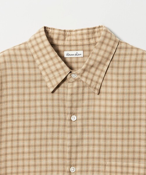 Steven Alan(スティーブンアラン)の「<Steven Alan> オーガニックコットン ドビー チェック レギュラーカラー シャツ LOOSE(シャツ/ブラウス・メンズ・オフホワイト/ベージュ/ダークブラウン・M/S/L/XL)」の14枚目の写真