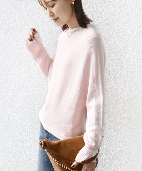 SHIPS（シップス）の「【WEB限定】〈手洗い可能〉ホールガーメント ドルマン ニット（ニット/セーター・レディース・グレー/ナチュラル/ライトブルー/ライトピンク・ONE SIZE）」の4枚目の写真