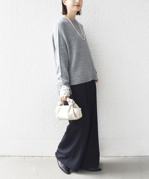 SHIPS（シップス）の「【WEB限定】〈手洗い可能〉ホールガーメント ドルマン ニット（ニット/セーター・レディース・グレー/ナチュラル/ライトブルー/ライトピンク・ONE SIZE）」の10枚目の写真