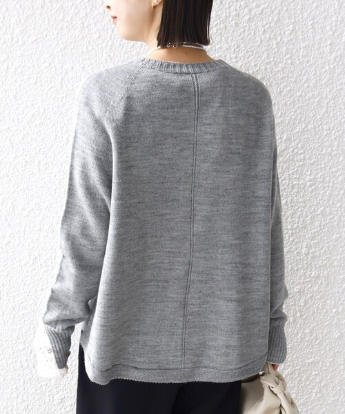 SHIPS（シップス）の「【WEB限定】〈手洗い可能〉ホールガーメント ドルマン ニット（ニット/セーター・レディース・グレー/ナチュラル/ライトブルー/ライトピンク・ONE SIZE）」の13枚目の写真