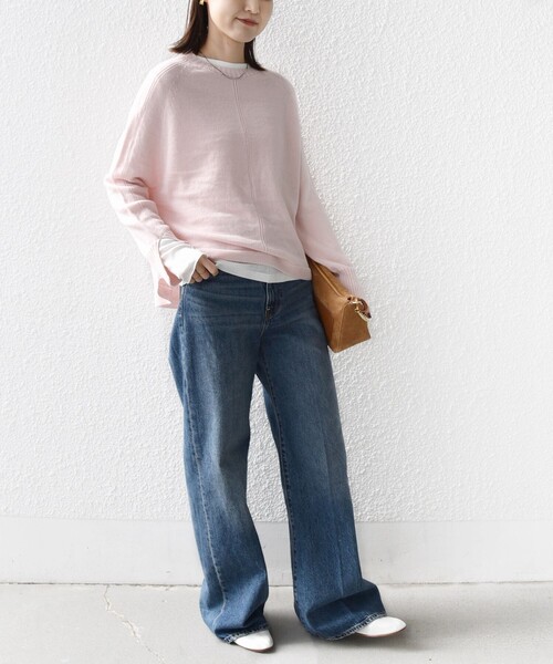 SHIPS（シップス）の「【WEB限定】〈手洗い可能〉ホールガーメント ドルマン ニット（ニット/セーター・レディース・グレー/ナチュラル/ライトブルー/ライトピンク・ONE SIZE）」の19枚目の写真