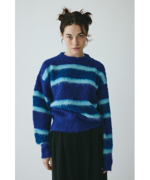 HeRIN.CYE(ヘリンドットサイ)の「Shaggy knit tops シャギーニットトップス(ニット/セーター・レディース・グレー系その他/ブルー系その他・FREE)」の1枚目の写真