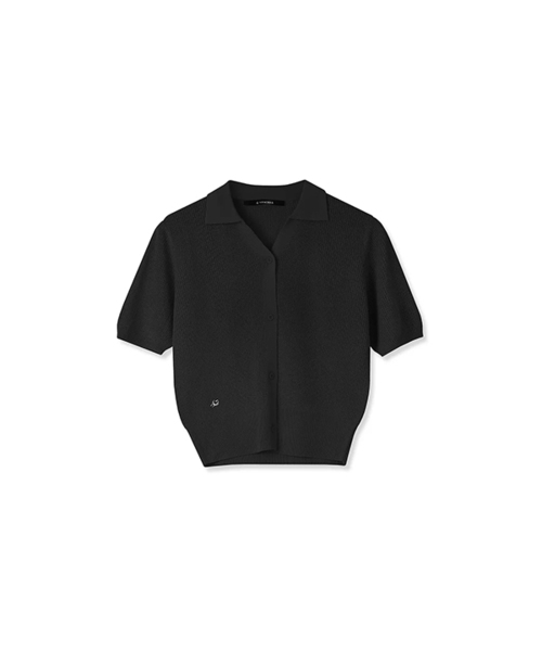 Vivacious(ビバシャス)の「Cooling Collar knit Cardigan - 4COL(カーディガン/ボレロ・レディース・ブラック/アイボリー/スカイブルー/ピンク・FREE)」の1枚目の写真