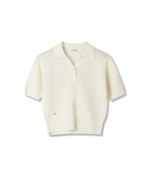 Vivacious(ビバシャス)の「Cooling Collar knit Cardigan - 4COL(カーディガン/ボレロ・レディース・ブラック/アイボリー/スカイブルー/ピンク・FREE)」の7枚目の写真