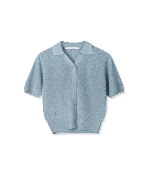 Vivacious(ビバシャス)の「Cooling Collar knit Cardigan - 4COL(カーディガン/ボレロ・レディース・ブラック/アイボリー/スカイブルー/ピンク・FREE)」の9枚目の写真