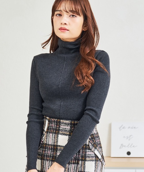 MISCH MASCH(ミッシュマッシュ)の「ZOZO限定 袖切替タートルネックニット(ニット/セーター・レディース・グレー/ネイビー・フリ-)」の16枚目の写真