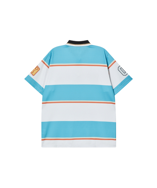 NYXX（エヌワイエックスエックス）の「STRIPE POLO SHIRTS BLUE（ポロシャツ・レディース・その他・SMALL/MEDIUM）」の3枚目の写真