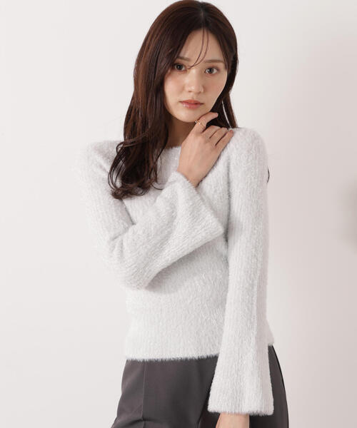 PROPORTION BODY DRESSING（プロポーションボディドレッシング）の「ラメフェザーボートネックニット / 1216170001（ニット/セーター・レディース・グレー/ピンク/ベージュ・FREE）」の10枚目の写真