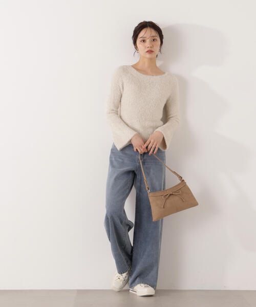 PROPORTION BODY DRESSING（プロポーションボディドレッシング）の「ラメフェザーボートネックニット / 1216170001（ニット/セーター・レディース・グレー/ピンク/ベージュ・FREE）」の22枚目の写真