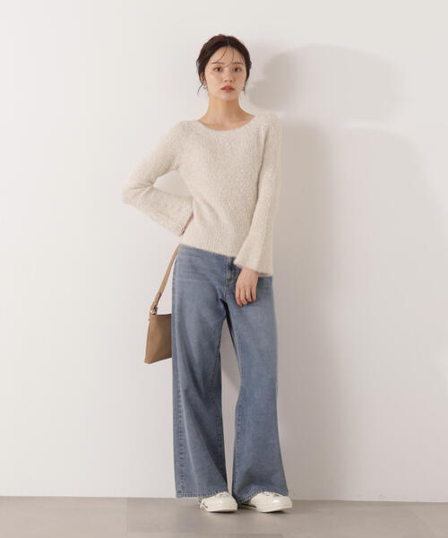 PROPORTION BODY DRESSING（プロポーションボディドレッシング）の「ラメフェザーボートネックニット / 1216170001（ニット/セーター・レディース・グレー/ピンク/ベージュ・FREE）」の21枚目の写真