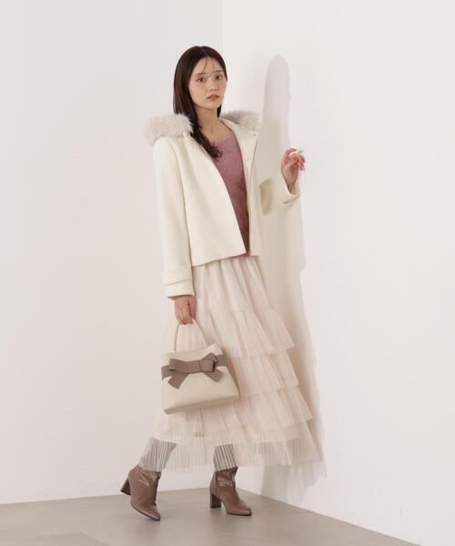 PROPORTION BODY DRESSING（プロポーションボディドレッシング）の「ラメフェザーボートネックニット / 1216170001（ニット/セーター・レディース・グレー/ピンク/ベージュ・FREE）」の13枚目の写真