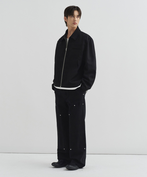DRAW FIT（ドローフィット）の「レイヤープリーツワークジャケット[ブラック]（その他アウター・メンズ・その他・MEDIUM/LARGE/X-LARGE）」の3枚目の写真