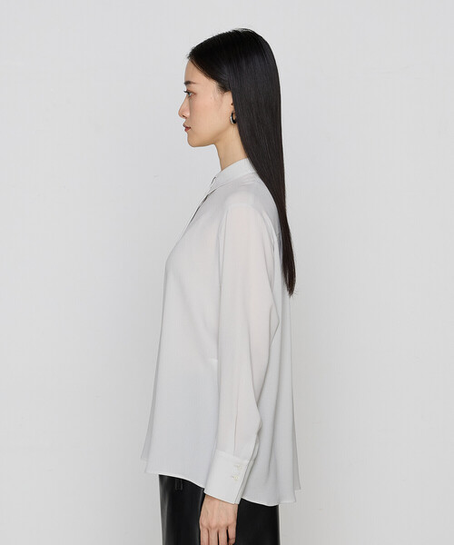 COMME CA(コムサ)の「〔 Sサイズ 〕 トリアセジョーゼット シャツ(シャツ/ブラウス・レディース・ホワイト/ブラック・5号)」の13枚目の写真