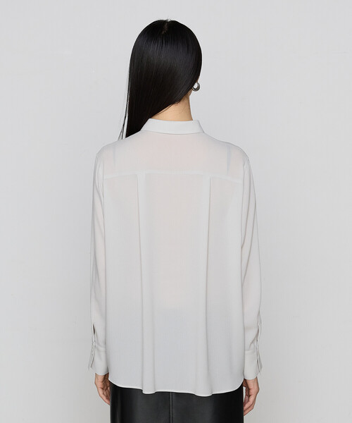 COMME CA(コムサ)の「〔 Sサイズ 〕 トリアセジョーゼット シャツ(シャツ/ブラウス・レディース・ホワイト/ブラック・5号)」の14枚目の写真