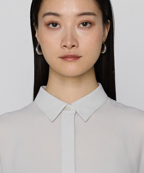 COMME CA(コムサ)の「〔 Sサイズ 〕 トリアセジョーゼット シャツ(シャツ/ブラウス・レディース・ホワイト/ブラック・5号)」の15枚目の写真