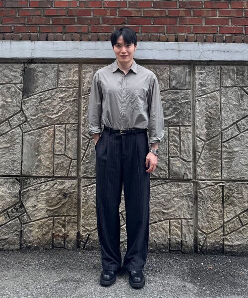 PRAIRIE(KR)(プレーリー)の「ストライプワイドスラックス (ブラック)(スラックス・メンズ・その他・SMALL/MEDIUM/LARGE)」の16枚目の写真