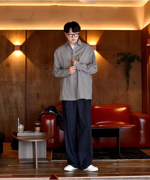 PRAIRIE(KR)(プレーリー)の「ストライプワイドスラックス (ブラック)(スラックス・メンズ・その他・SMALL/MEDIUM/LARGE)」の17枚目の写真