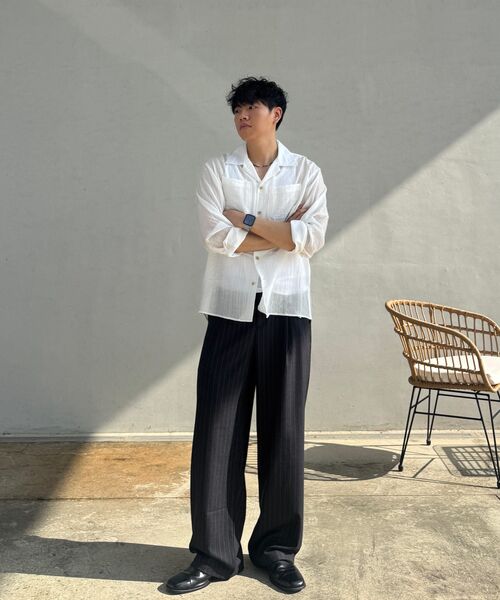 PRAIRIE(KR)(プレーリー)の「ストライプワイドスラックス (ブラック)(スラックス・メンズ・その他・SMALL/MEDIUM/LARGE)」の18枚目の写真