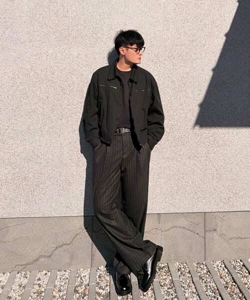 PRAIRIE(KR)(プレーリー)の「ストライプワイドスラックス (ブラック)(スラックス・メンズ・その他・SMALL/MEDIUM/LARGE)」の5枚目の写真