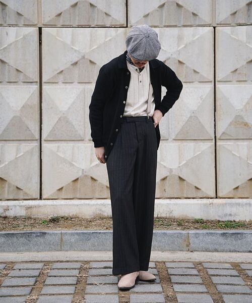 PRAIRIE(KR)(プレーリー)の「ストライプワイドスラックス (ブラック)(スラックス・メンズ・その他・SMALL/MEDIUM/LARGE)」の9枚目の写真