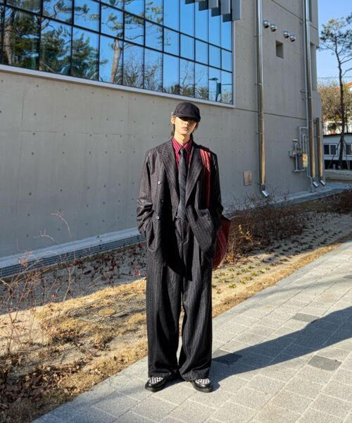 PRAIRIE(KR)(プレーリー)の「ストライプワイドスラックス (ブラック)(スラックス・メンズ・その他・SMALL/MEDIUM/LARGE)」の7枚目の写真