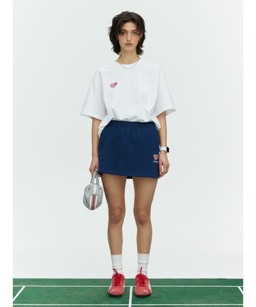 MENASOO（ミナス）の「SMALL HEARTTRACK OVER FIT TEE_WHITE（Tシャツ/カットソー・レディース・ホワイト・FREE）」の7枚目の写真