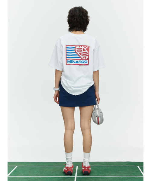 MENASOO（ミナス）の「SMALL HEARTTRACK OVER FIT TEE_WHITE（Tシャツ/カットソー・レディース・ホワイト・FREE）」の9枚目の写真