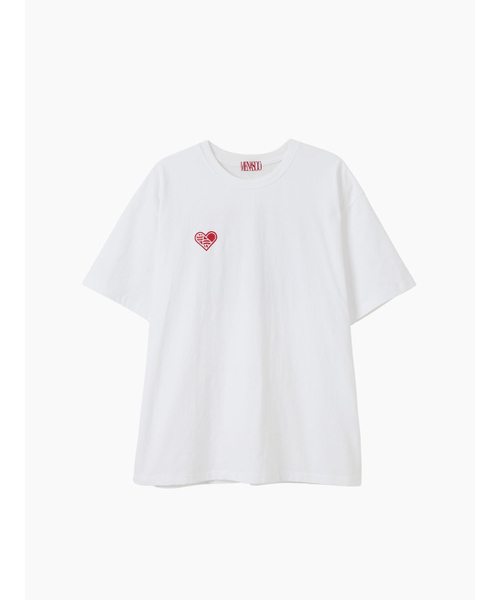 MENASOO（ミナス）の「SMALL HEARTTRACK OVER FIT TEE_WHITE（Tシャツ/カットソー・レディース・ホワイト・FREE）」の13枚目の写真