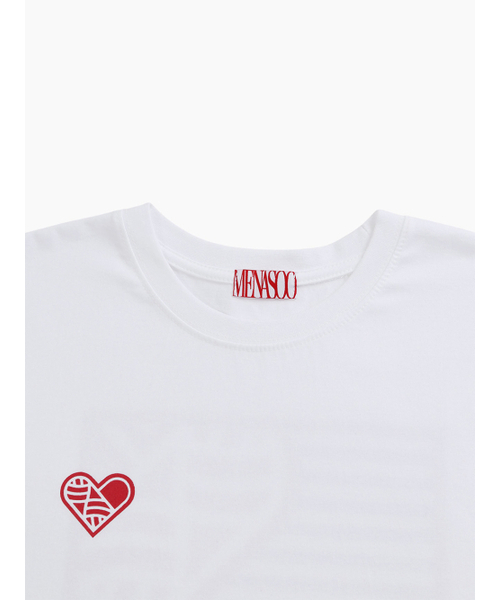 MENASOO（ミナス）の「SMALL HEARTTRACK OVER FIT TEE_WHITE（Tシャツ/カットソー・レディース・ホワイト・FREE）」の15枚目の写真