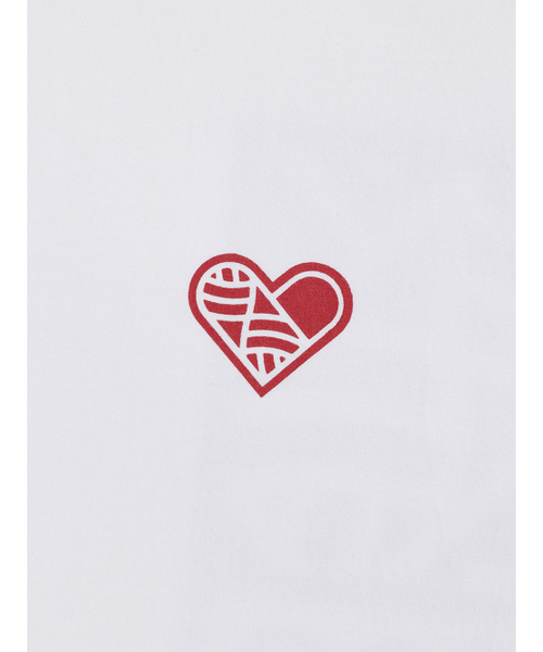 MENASOO（ミナス）の「SMALL HEARTTRACK OVER FIT TEE_WHITE（Tシャツ/カットソー・レディース・ホワイト・FREE）」の16枚目の写真