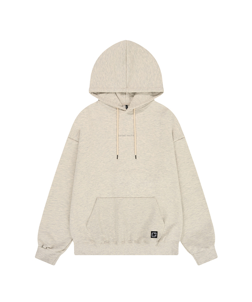 BARBELLWORKS(バーベルワークス)の「オリジナルトレーニングフード(パーカー・メンズ・オートミール/ブラック/グレー・LARGE/X-LARGE)」の3枚目の写真