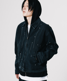 VASTIC（バスティック）の「ペイントウォッシュデニムジャケット_ブラック（デニムジャケット）」