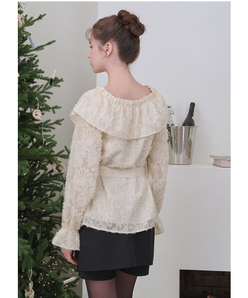 MICANE（ミケーネ）の「ケリーヘアリーストラップブラウス（シャツ/ブラウス・レディース・ブラック/クリーム・MEDIUM/LARGE/X-LARGE/SMALL）」の14枚目の写真