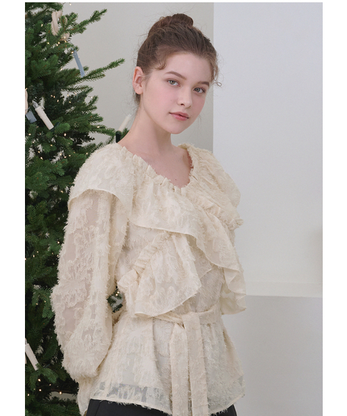 MICANE（ミケーネ）の「ケリーヘアリーストラップブラウス（シャツ/ブラウス・レディース・ブラック/クリーム・MEDIUM/LARGE/X-LARGE/SMALL）」の15枚目の写真